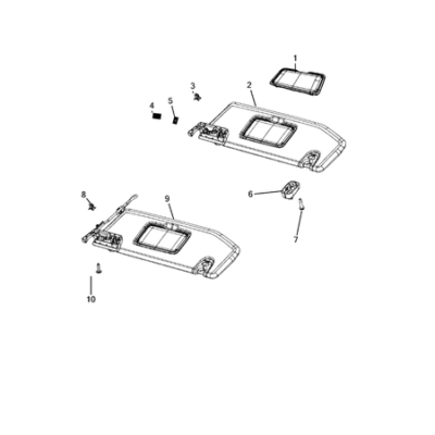 Jeep Wrangler 2018-Present Headliners – Visors – Assist Straps Sun Visor