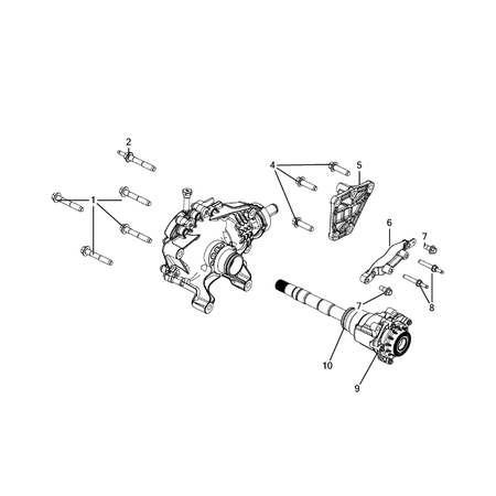 Jeep Grand Cherokee 2021-Present Front Axle: Housing, Differential And Vent Screw