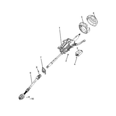 Jeep Wrangler 2018-Present Steering Column And Intermediate Shaft Shaft