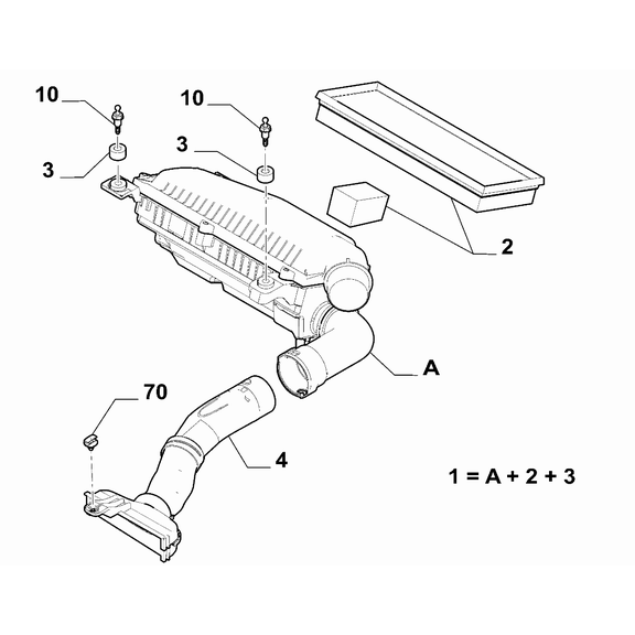 Jeep Avenger 2023-Present Air Cleaner And Ducts Air Cleaner