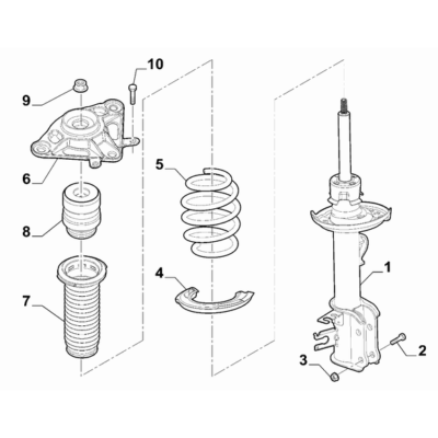 Jeep Renegade 2015-Present Rear Suspension Shock Absorber