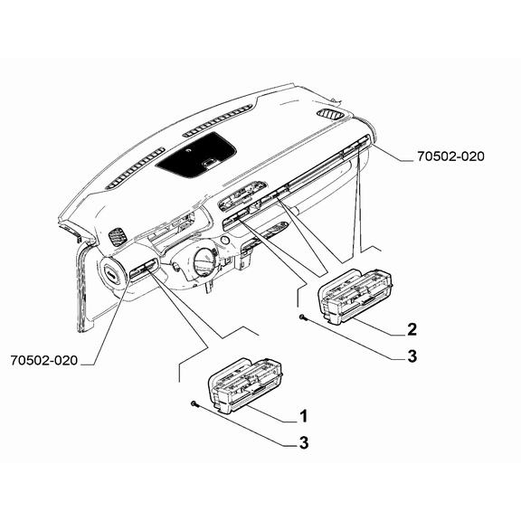 Jeep Avenger 2023-Present Instrument Panel Diffuser