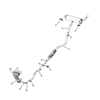 Jeep Cherokee 2014-2018 Exhaust System Support