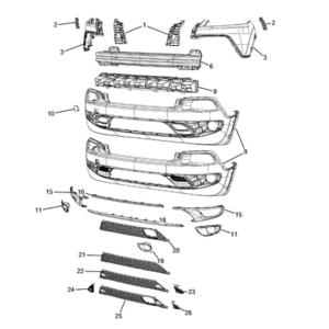 Jeep Wrangler 2018-Present Front Bumper And Fascia Nut