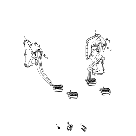 Jeep Grand Cherokee 2021-Present Brake Pedals Support