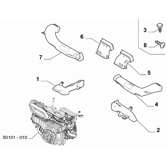 Jeep Avenger 2023-Present Ventilation And Heating Screw