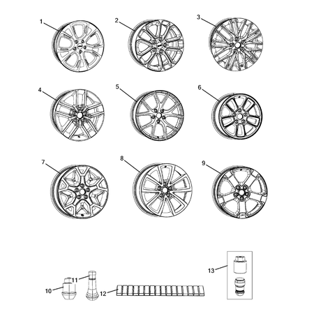 Jeep Grand Cherokee 2011-2020 Wheels, Tires And Hardware Valve