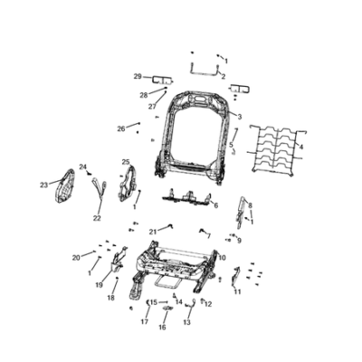 Jeep Wrangler 2018-Present Front Seats – Adjusters, Recliners, Shields And Risers Covering