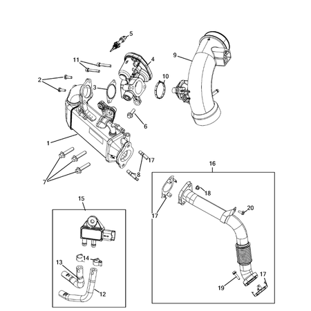 Jeep Wrangler 2018-Present Egr System Clamping Kit