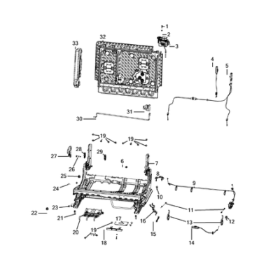 Jeep Grand Cherokee 2021-Present Rear Seats – Second Row Adjusters, Recliners, Shields And Risers Nut