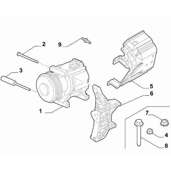 Jeep Renegade 2015-Present Air Conditioning Compressor Screw