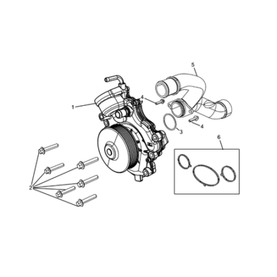 Jeep Grand Cherokee 2011-2020 Water Pump And Related Parts Screw