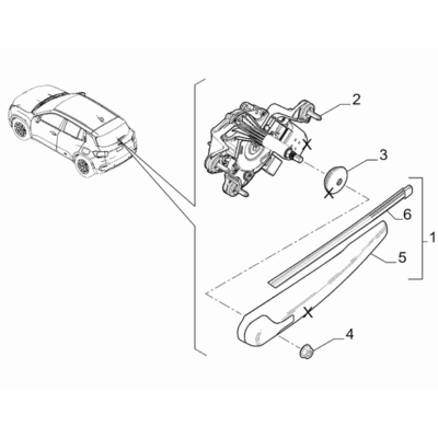 Jeep Avenger 2023-Present Windscreen Wiper Backlight Wiper