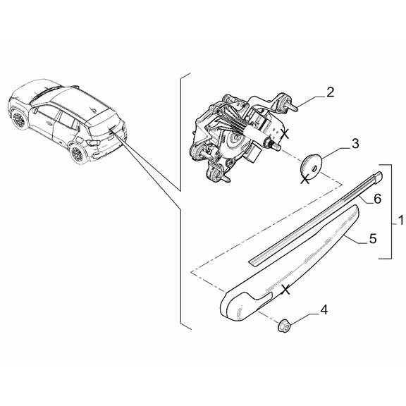 Jeep Avenger 2023-Present Windscreen Wiper Seal Gasket