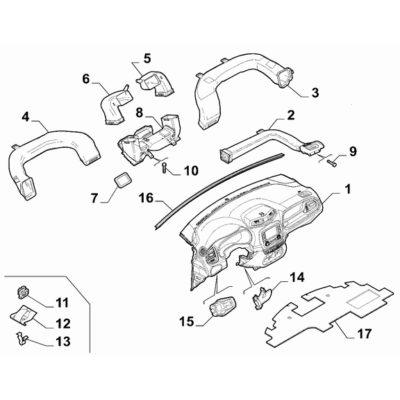 Jeep Renegade 2015-Present Instrument Panel Screw