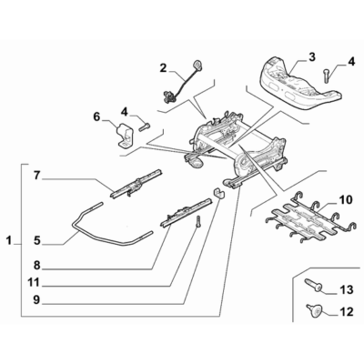 Jeep Renegade 2015-Present Front Seats Framing