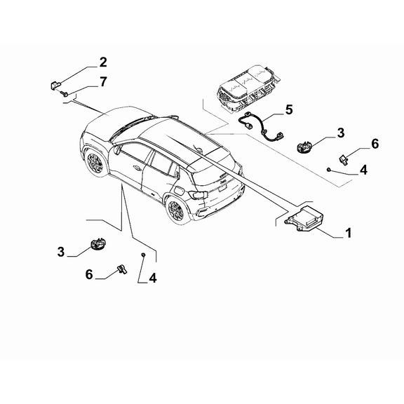 Jeep Avenger 2023-Present Air-Bag Devices Control Unit For Airbag