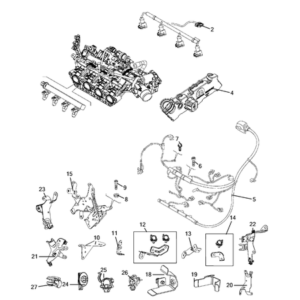 Jeep Wrangler 2018-Present Battery, Battery Tray And Cables Screw And Washerassy