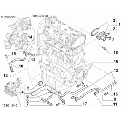 Jeep Renegade 2015-Present Water Pump And Lines Seal Gasket