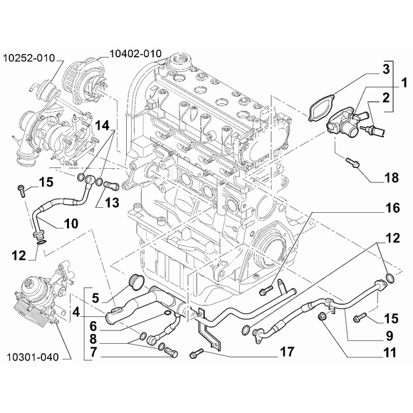 Jeep Renegade 2015-Present Water Pump And Lines Screw