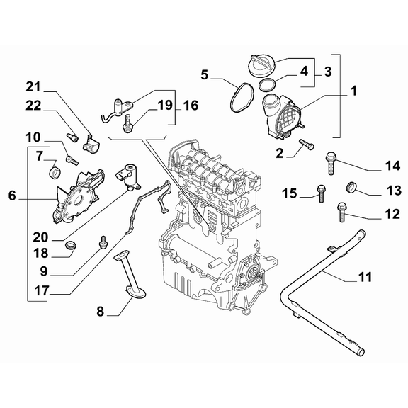 Jeep Renegade 2015-Present Lubrication System Screw And Washerassy