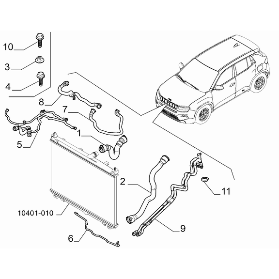 Jeep Avenger 2023-Present Radiator And Leads Screw