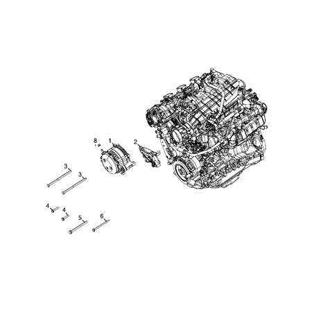 Jeep Wrangler 2018-Present Generators/Alternators Screw