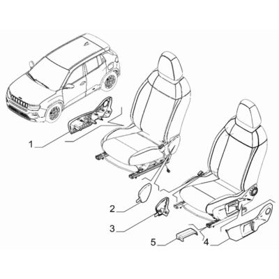 Jeep Avenger 2023-Present Front Seats Covering