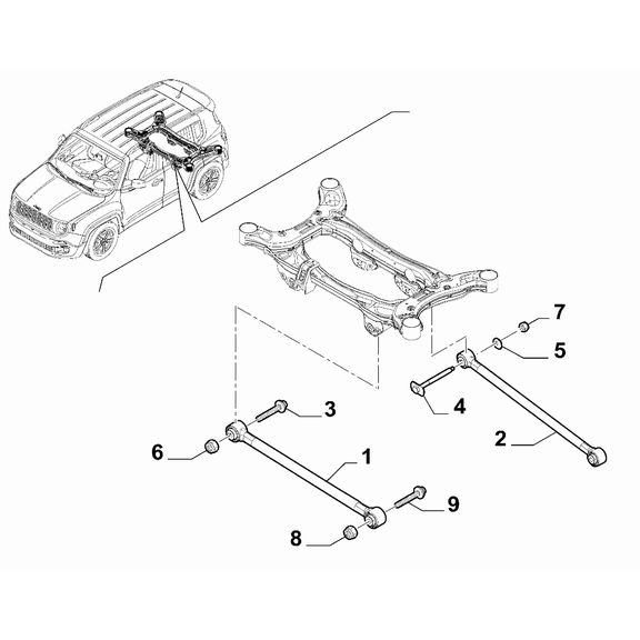 Jeep Renegade 2015-Present Rear Suspension Screw