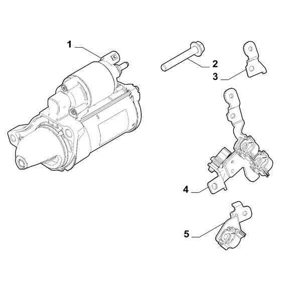 Jeep Renegade 2015-Present Engine Starting Equipment Screw And Washerassy