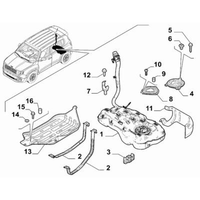 Jeep Renegade 2015-Present Fuel Tank Pad