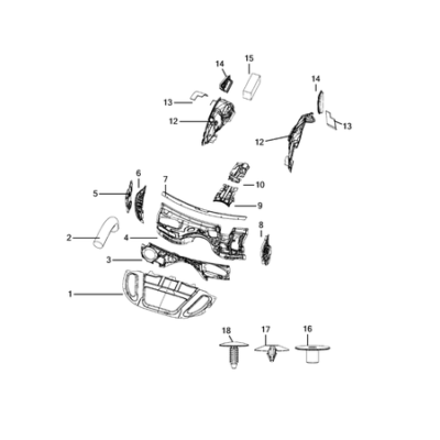 Jeep Grand Cherokee 2011-2020 Carpets, Floor Mats, Load Floor, And Silencers Clip