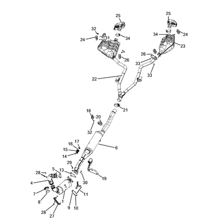 Jeep Grand Cherokee 2011-2020 Exhaust System Screw