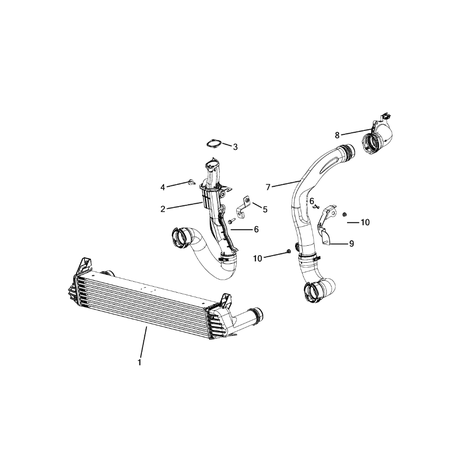 Jeep Cherokee 2014-2018 Radiator And Related Parts; Charge Air Cooler Bracket