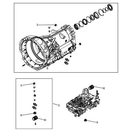 Jeep Grand Cherokee 2011-2020 Case, Extension, Oil Pan, And Indicator (Dipstick) Drain Plug