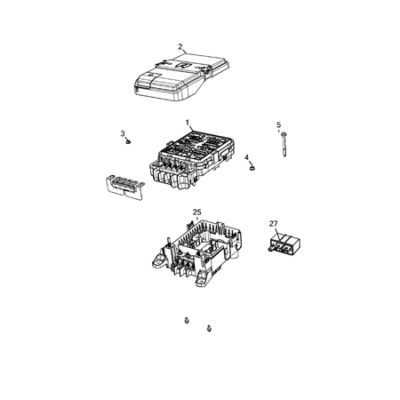 Jeep Grand Cherokee 2021-Present Power Distribution, Fuse Block, Junction Block, Relays And Fuses Branch Control Unit