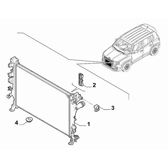 Jeep Renegade 2015-Present Radiator And Leads Resilient Bush