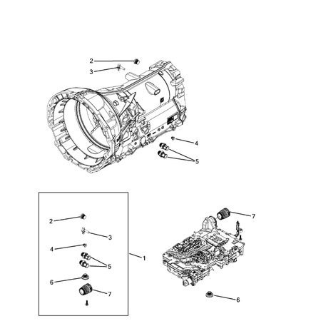 Jeep Grand Cherokee 2011-2020 Case, Extension, Oil Pan, And Indicator (Dipstick) Plug