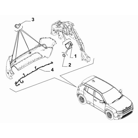 Jeep Avenger 2023-Present Signalling Devices Clip