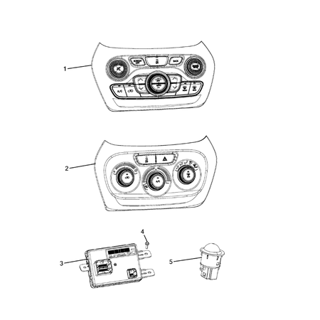 Jeep Cherokee 2014-2018 Air Conditioner And Heater Controls Screw