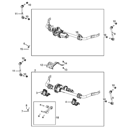 Jeep Grand Cherokee 2021-Present Front Stabilizer Bar Bracket