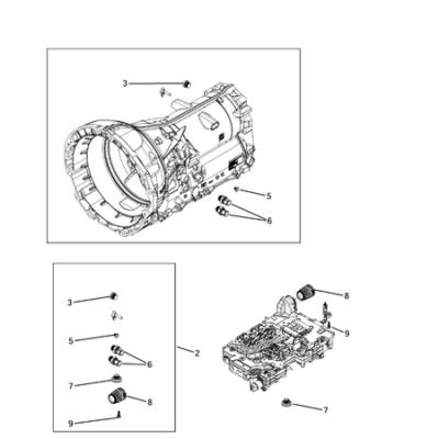 Jeep Grand Cherokee 2011-2020 Case, Extension, Oil Pan, And Indicator (Dipstick) Screw