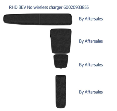 Avenger 2023-Present Rubber Mats Kit For Rhd At W/ Wireless Charger