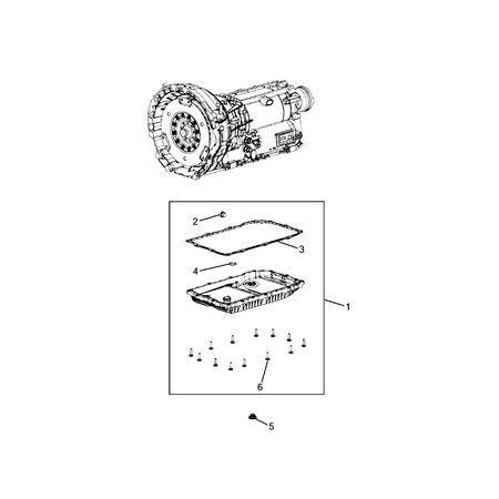 Jeep Grand Cherokee 2011-2020 Case, Extension, Oil Pan, And Indicator (Dipstick) Screw