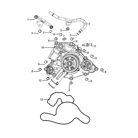 Jeep Grand Cherokee 2021-Present Water Pump And Related Parts Screw