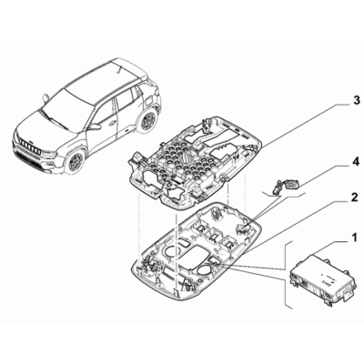 Jeep Avenger 2023-Present Inner Lighting Ceiling Lamp