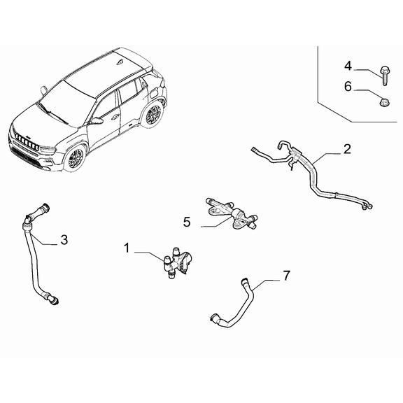 Jeep Avenger 2023-Present Radiator And Leads Nut