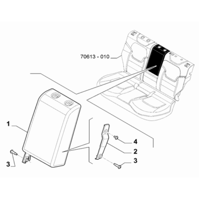 Jeep Renegade 2015-Present Rear Seat Lining Pin