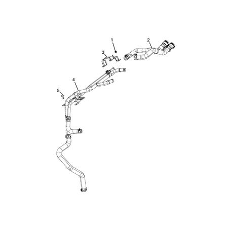 Jeep Wrangler 2018-Present Air Conditioner And Heater Plumbing Hose