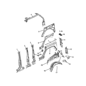 Jeep Wrangler 2018-Present Frames Hose